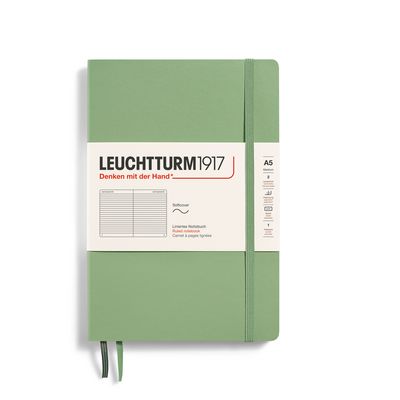 Cuadernos Leuchtturm1917 Medium A5 Softcover Sage, Rayas
