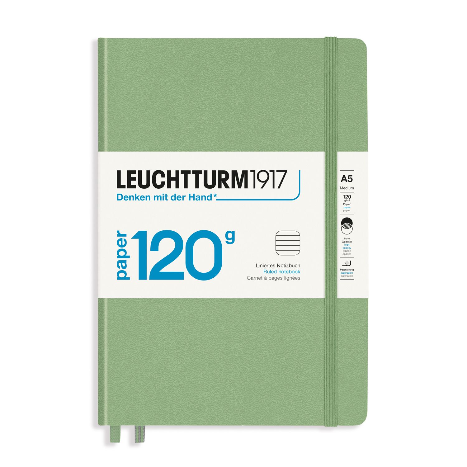 Cuaderno Leuchtturm1917 Edition 120G A5, Sage, Rayas