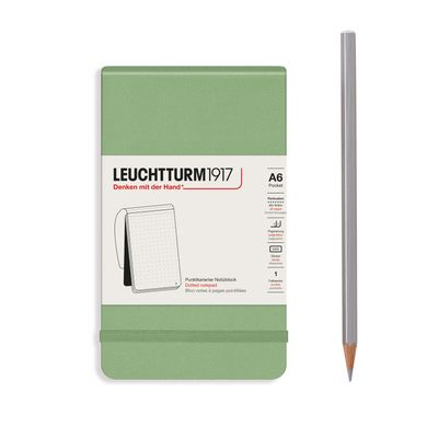 Cuaderno Leuchtturm1917 Reporter A6, color Sage, puntos