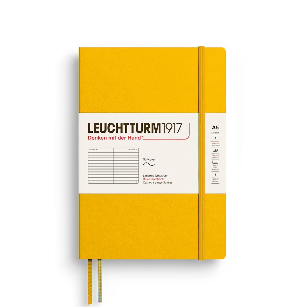 Cuadernos Leuchtturm1917 Medium A5 Softcover Sunflower, Rayas