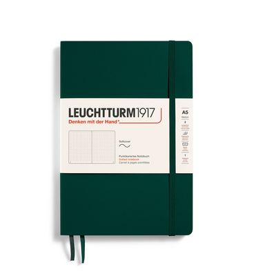 Cuadernos Leuchtturm1917 Medium A5 Softcover Forest Green, Puntos