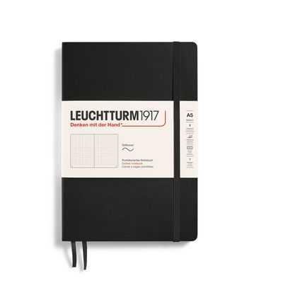Cuadernos Leuchtturm1917 Medium A5 Softcover Negro, Puntos