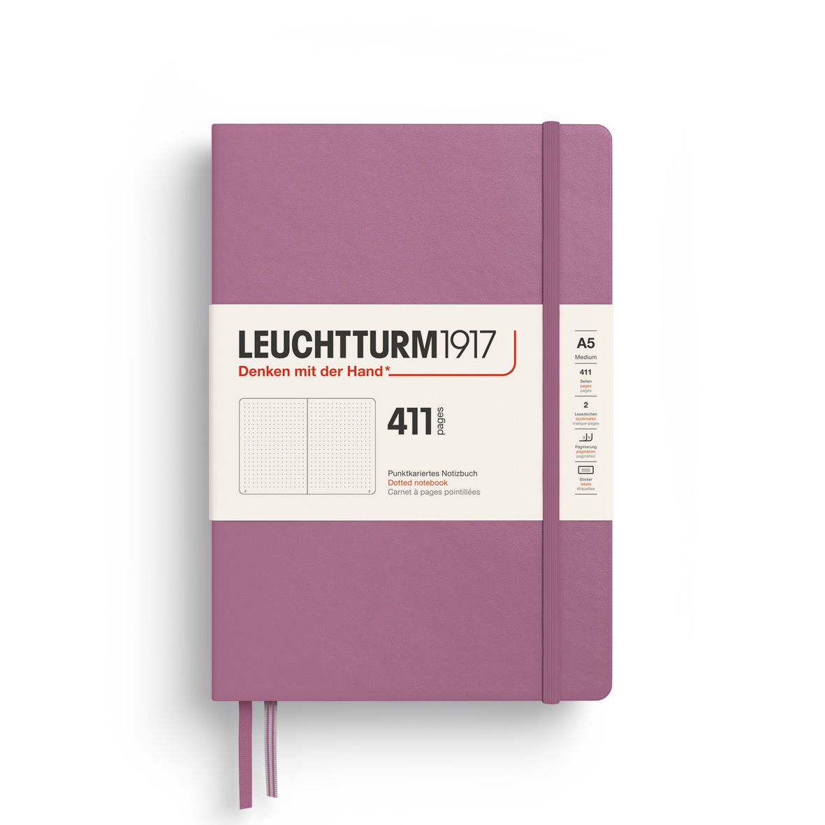 Cuaderno Leuchtturm1917 Medium 411, Dusty Rose, Puntos