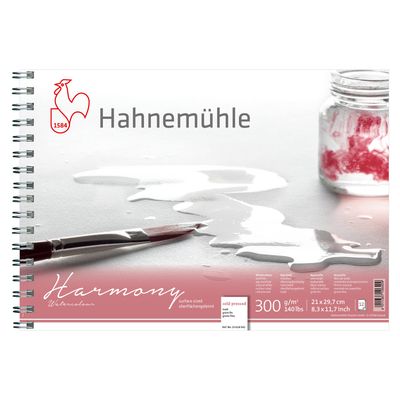 Block Hahnemuhle Harmony 300 Espiral, grano fino, A4