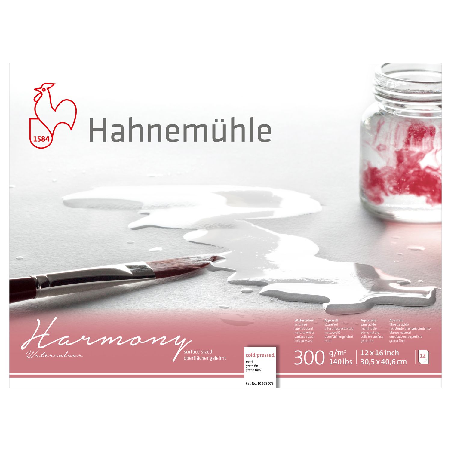 Block Hahnemuhle Harmony 300, grano fino, 12 x 16"