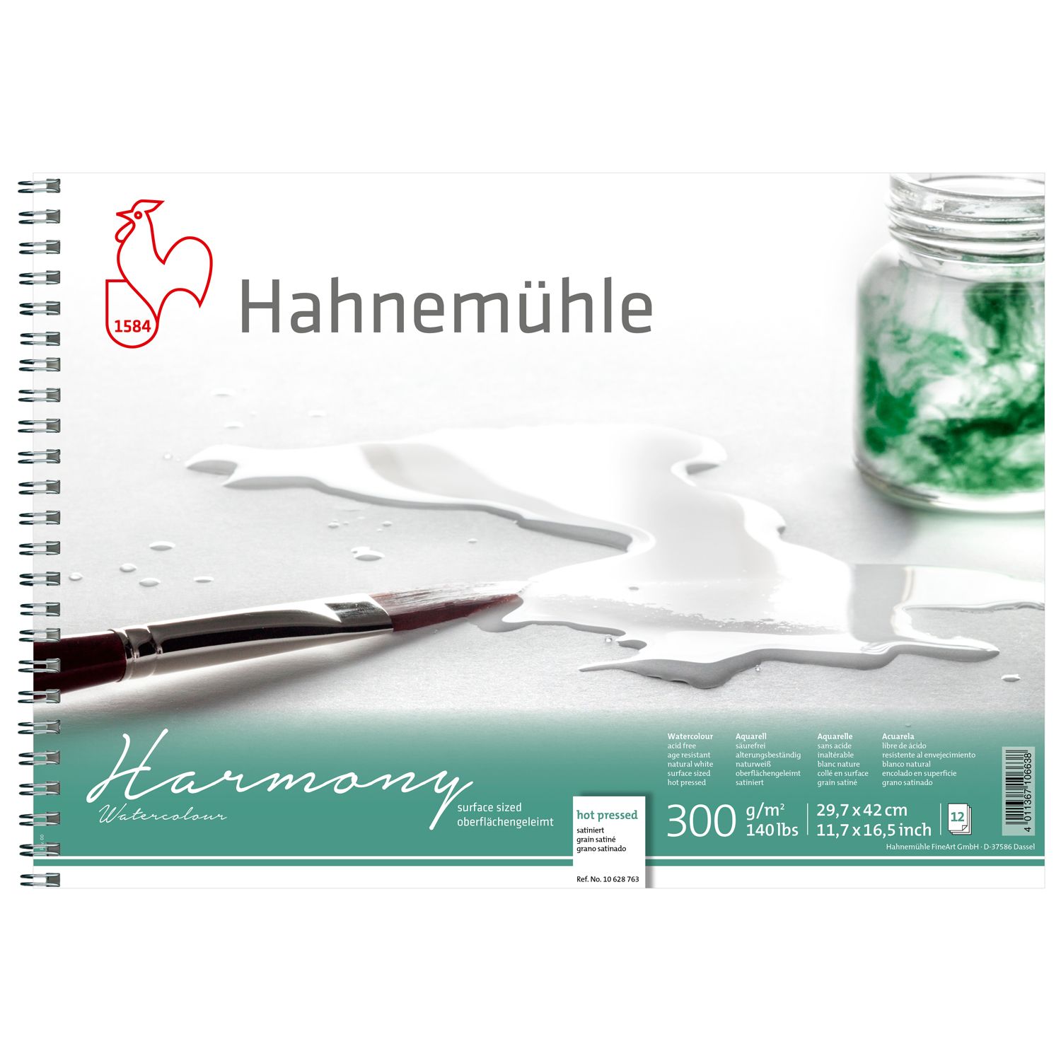 Block Hahnemuhle Harmony 300 Espiral, grano satinado, A3