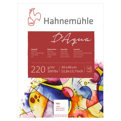 Block Hahnemuhle D'Aqua 220 gramos, 30 x 40cms
