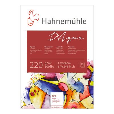 Block Hahnemuhle D'Aqua 220 gramos, 17 x 24cms