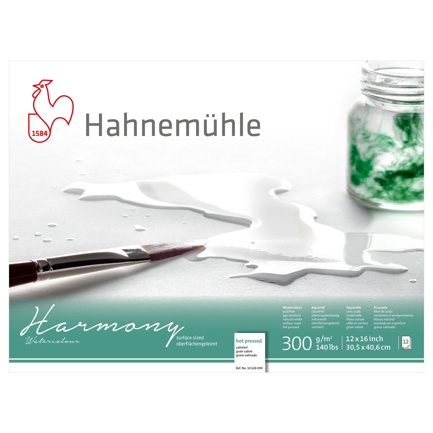 Block Hahnemuhle Harmony 300, grano satinado, 12 x 16"