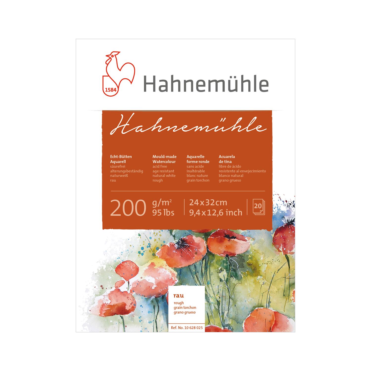 Block Hahnemuhle 200 grano greso, 24 x 32cms