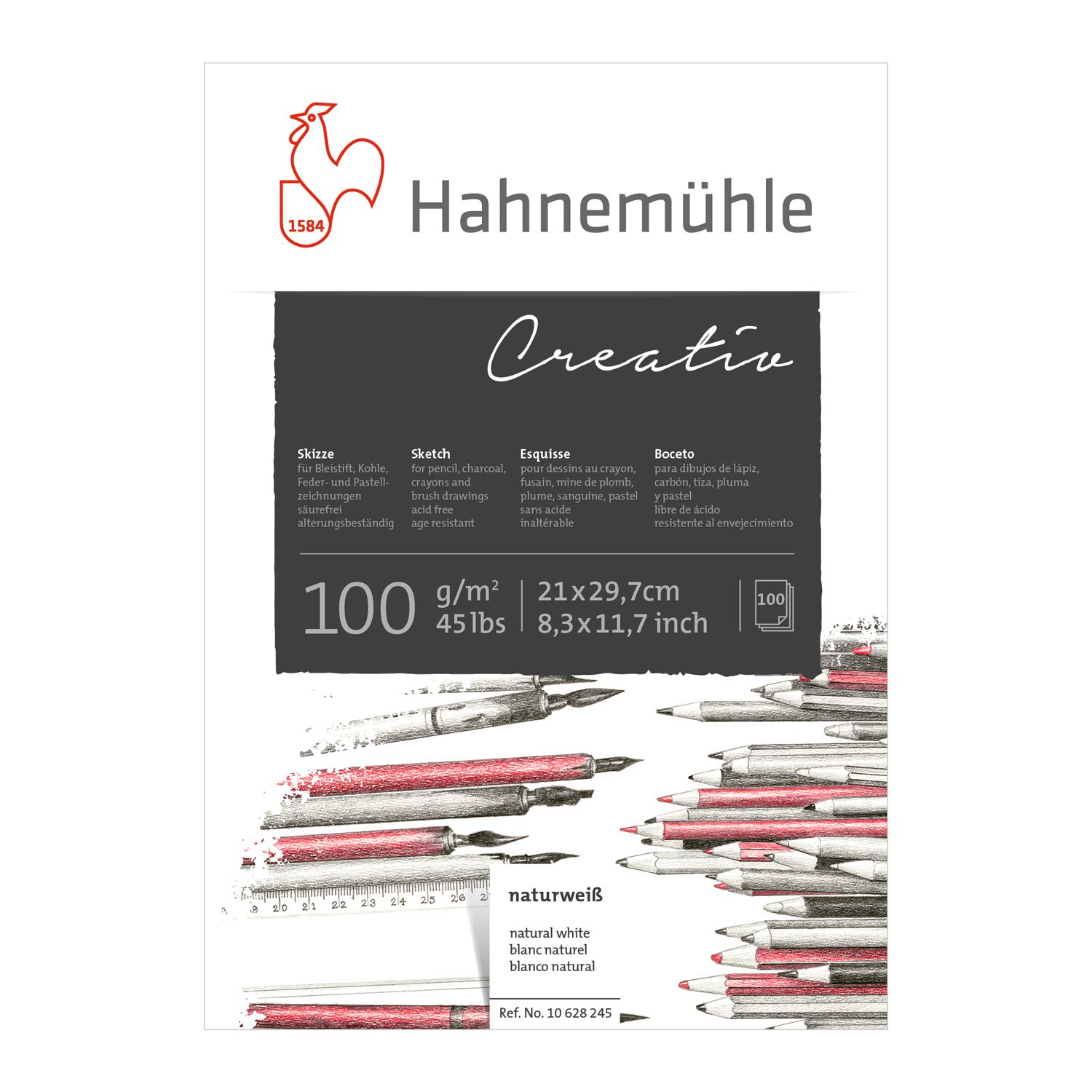 Block Hahnemuhle Sketch Pad Creativ 100 gr 100 Hojas A4