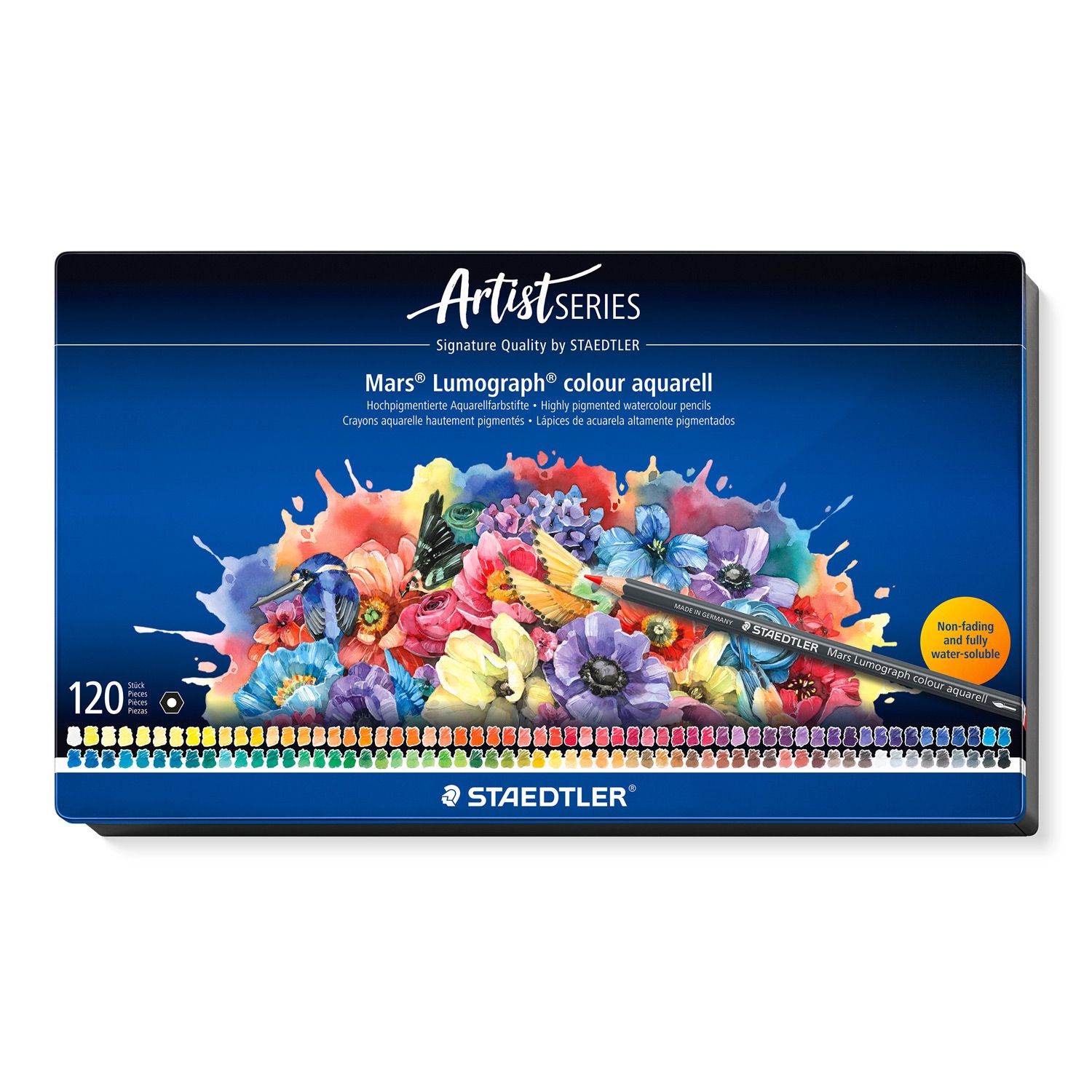 Lapiz Staedtler Mars Lumograph Colour Aquarell, 120 colores