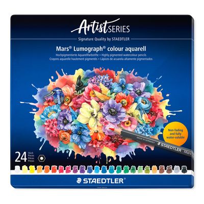 Lapiz Staedtler Mars Lumograph Colour Aquarell, 24 colores