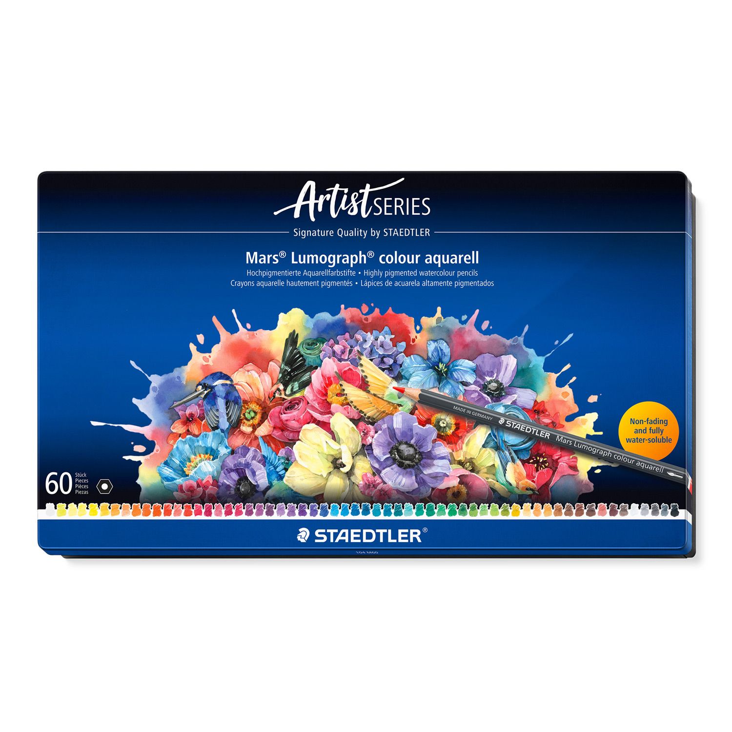 Lapiz Staedtler Mars Lumograph Colour Aquarell, 60 colores