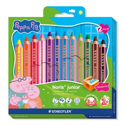 Crayon Staedtler Noris Junior 140 L1, 12 colores, Peppa Pig