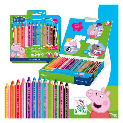 Crayon Staedtler Noris Junior 140 L1, 12 colores, Peppa Pig