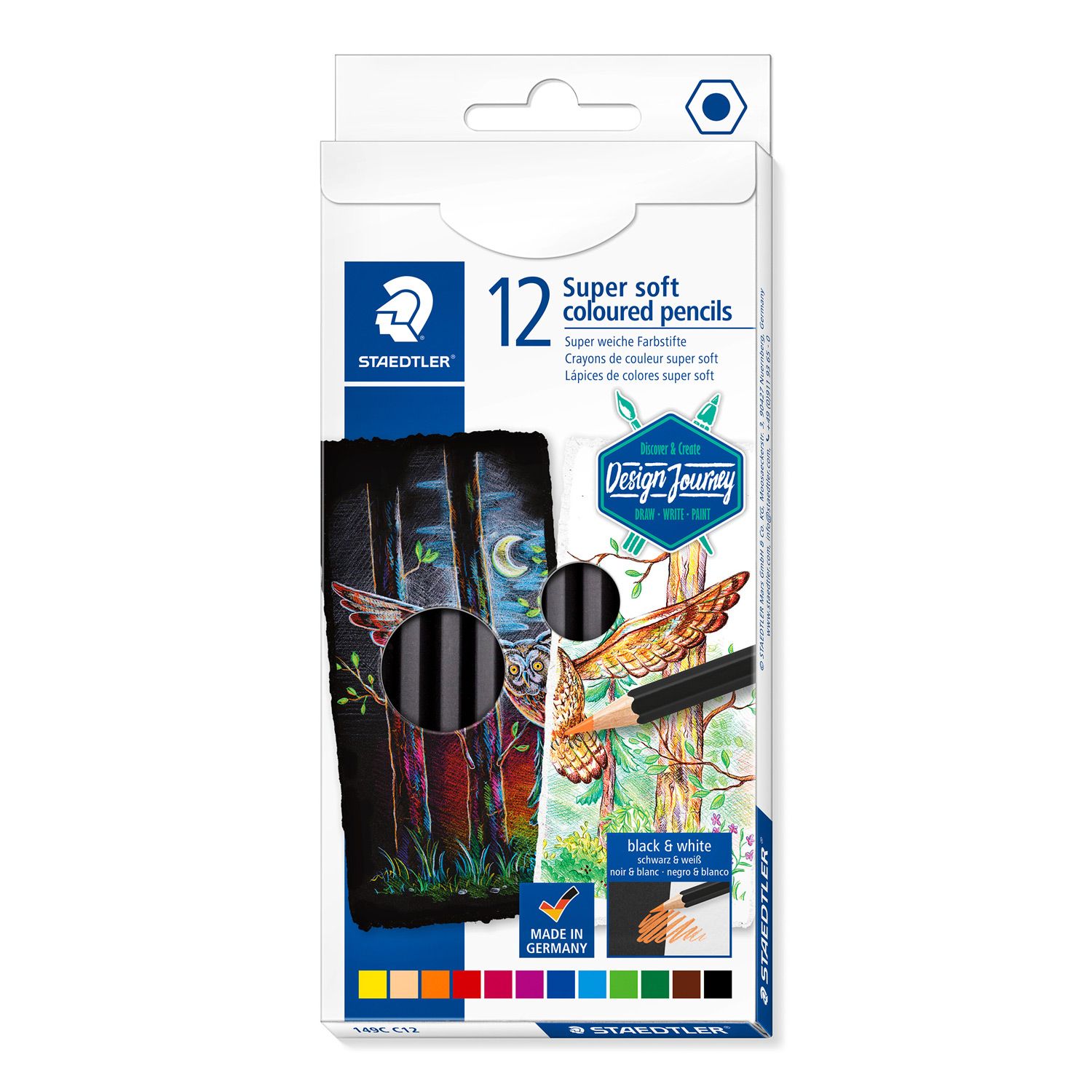 Lápiz Staedtler Design Journey Super Soft, 12 colores