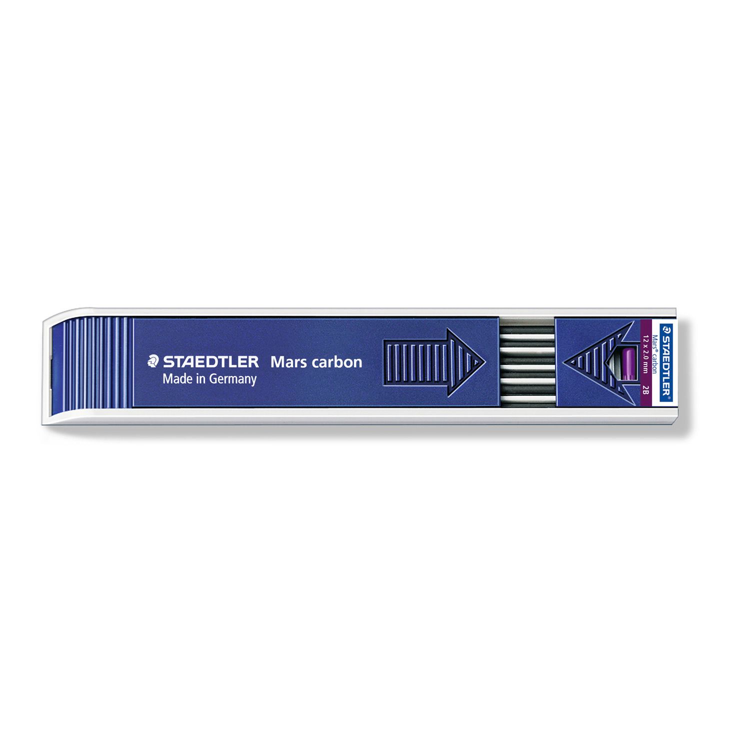 Minas 2.0mm Staedtler Mars Carbon 2B, 12 piezas