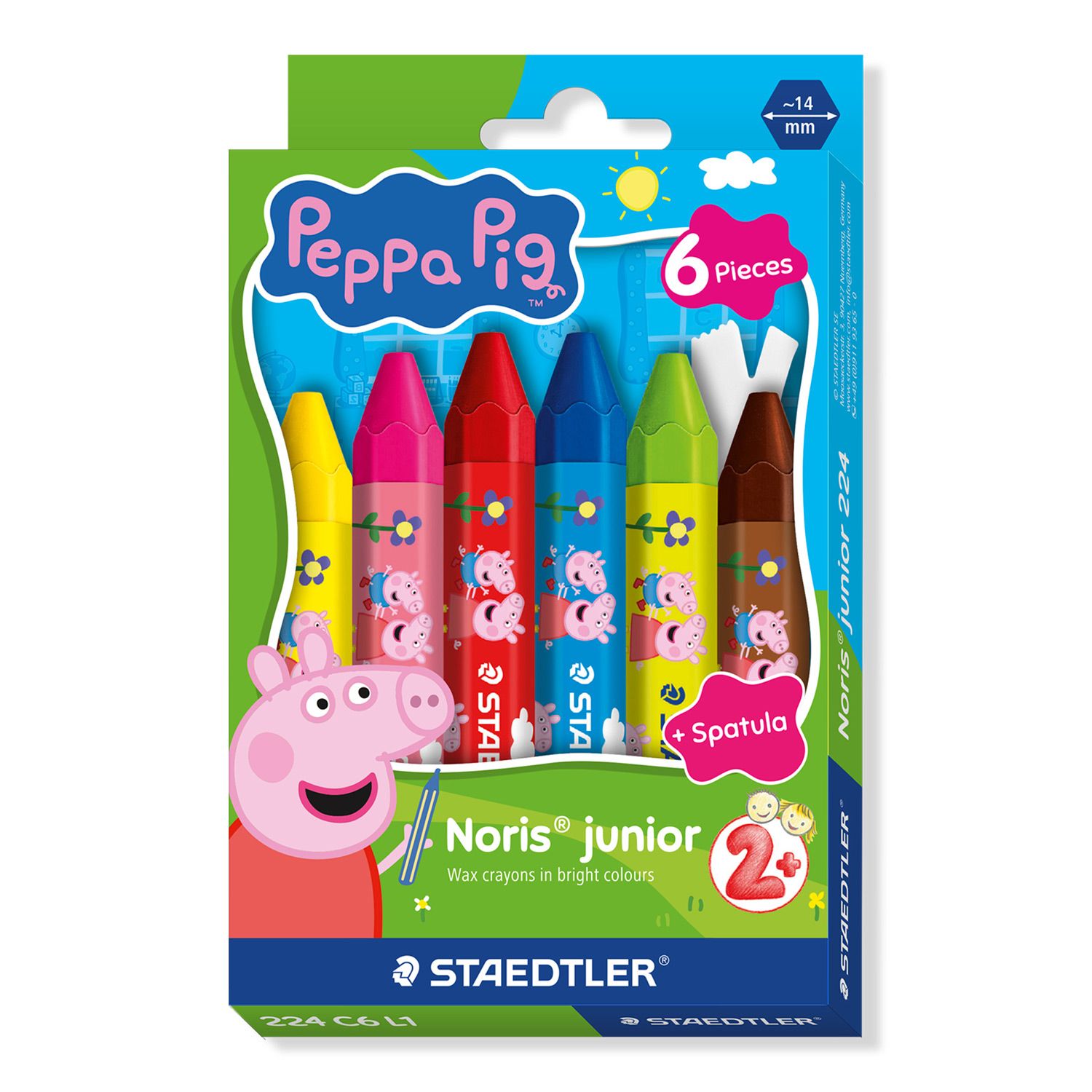 Crayon de cera Staedtler Noris Junior 224 Peppa Pig, 6 col.