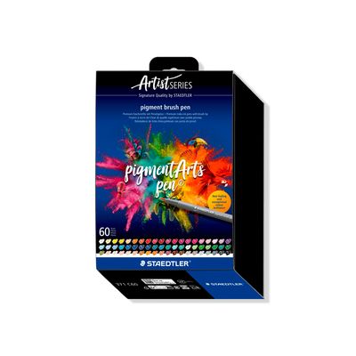Marcador Staedtler Pigment Brush Pen, 60 colores