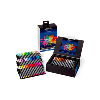 Marcador Staedtler Pigment Brush Pen, 60 colores