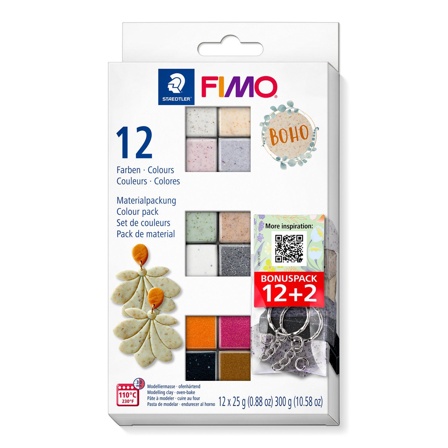 Arcilla polimerica para modelar FIMO Effect, Boho Bonus Color Pack