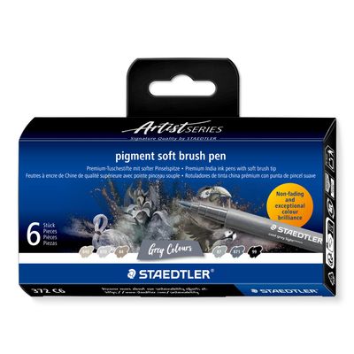 Marcador Staedtler Pigment Soft BrushPen , Grey Colours