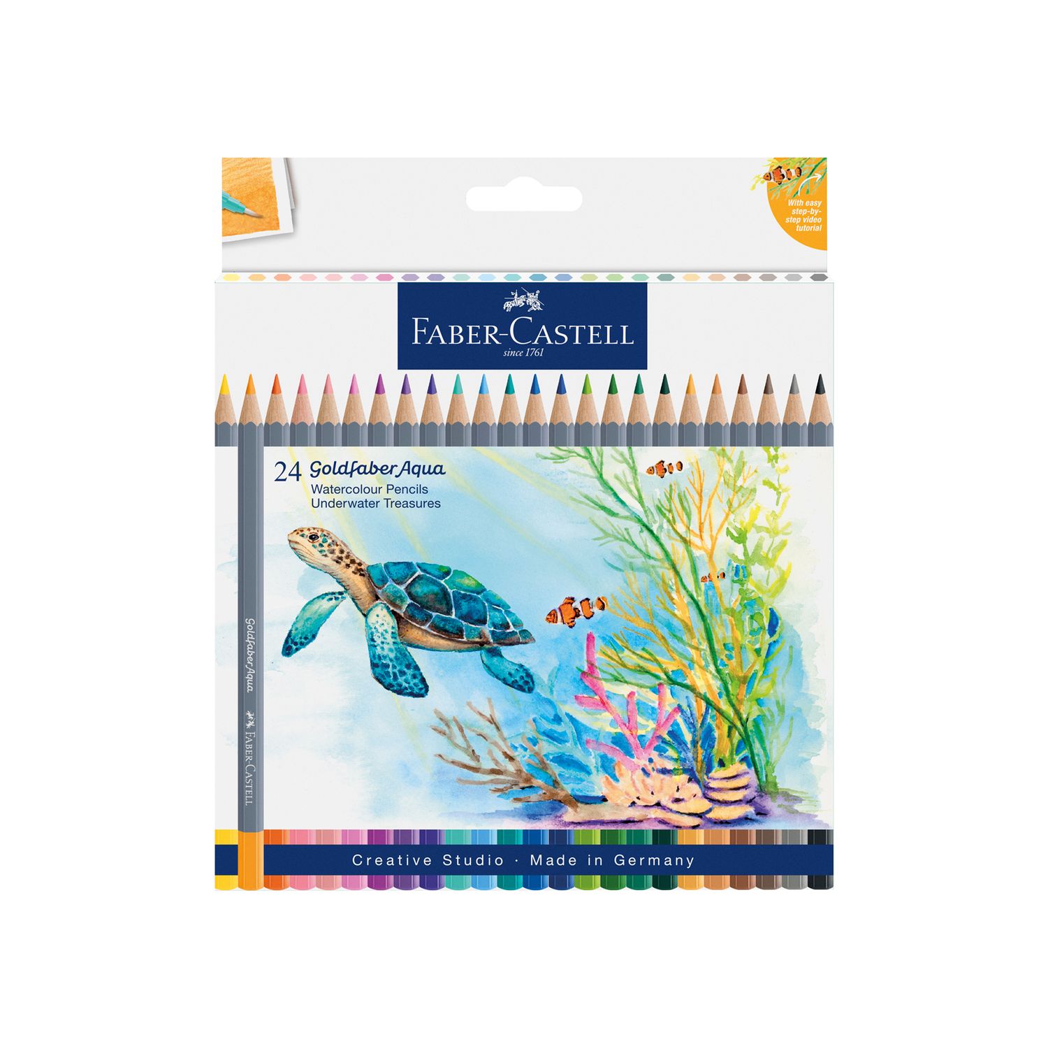 Lapiz Faber Castell Goldfaber Aqua 24 Colores Caja de Carton