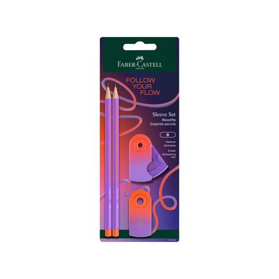 Lapiz Faber Castell Grip Sleeve Set 4 Piezas Flow Edition Punchy Melon