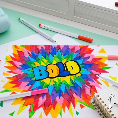 Marcador Faber Castell Grip Boldpen 10 Colores