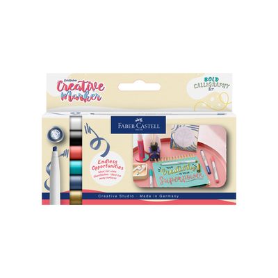 Marcador Faber Castell Goldfaber Creative Caligrafico, 6 colores