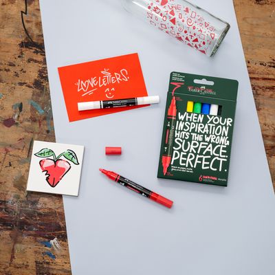 Marcador Acrilico Faber Castell Multimark 6 Colores Basicos