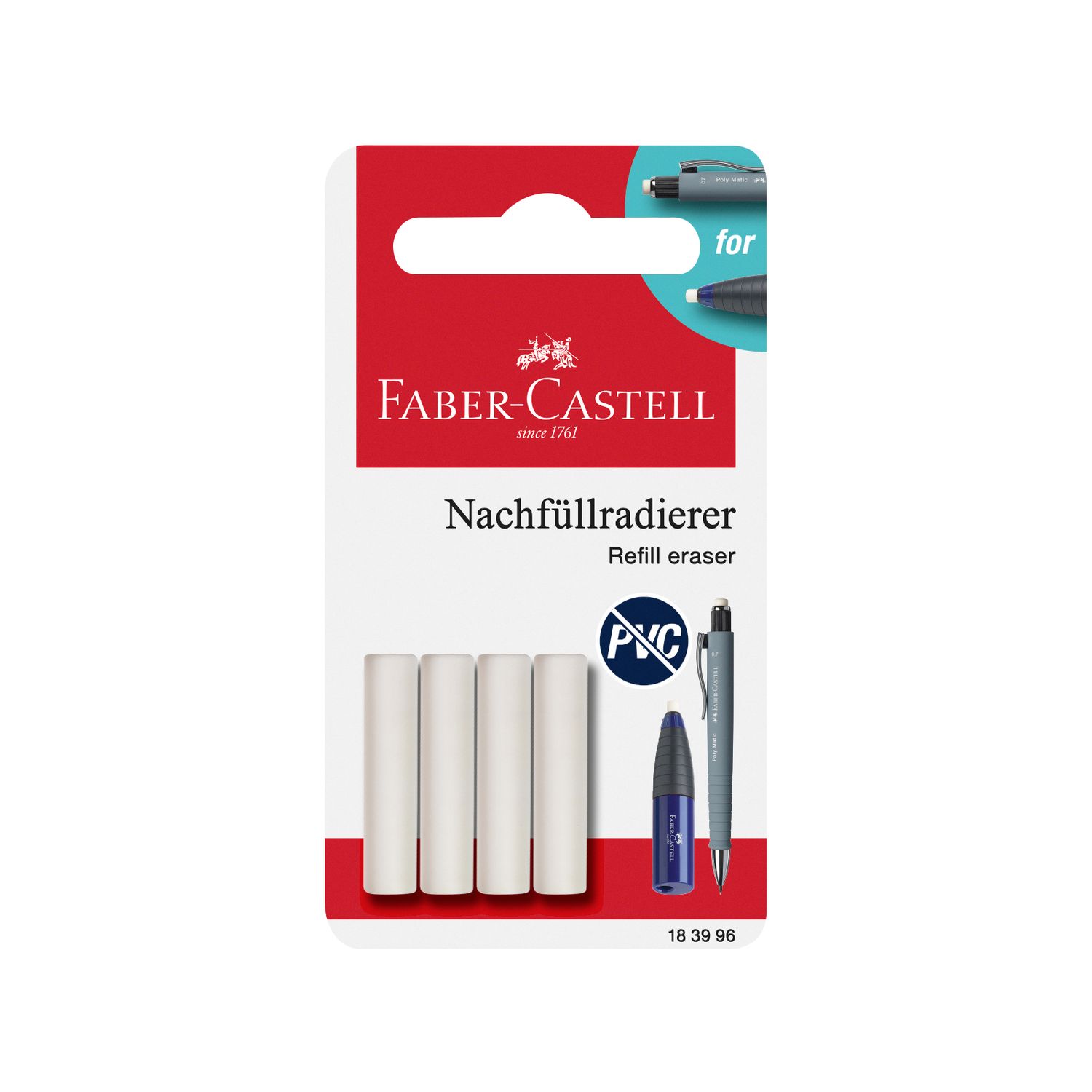 Borrador Faber Castell Combi Repuesto 3 pcs