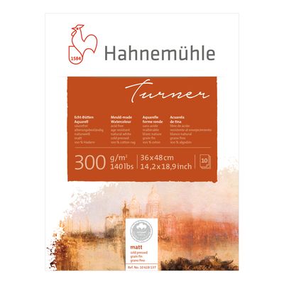 Block Hahnemuhle William Turner 300 gramos, 36 x 48 cms