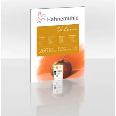 Block Hahnemuhle Pastel Velour 24 x 32cms, 10 colores