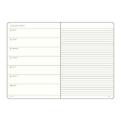 Agenda Semanal 2027 Leuchtturm1917 Weekly Planner and Notebook A6, Negro