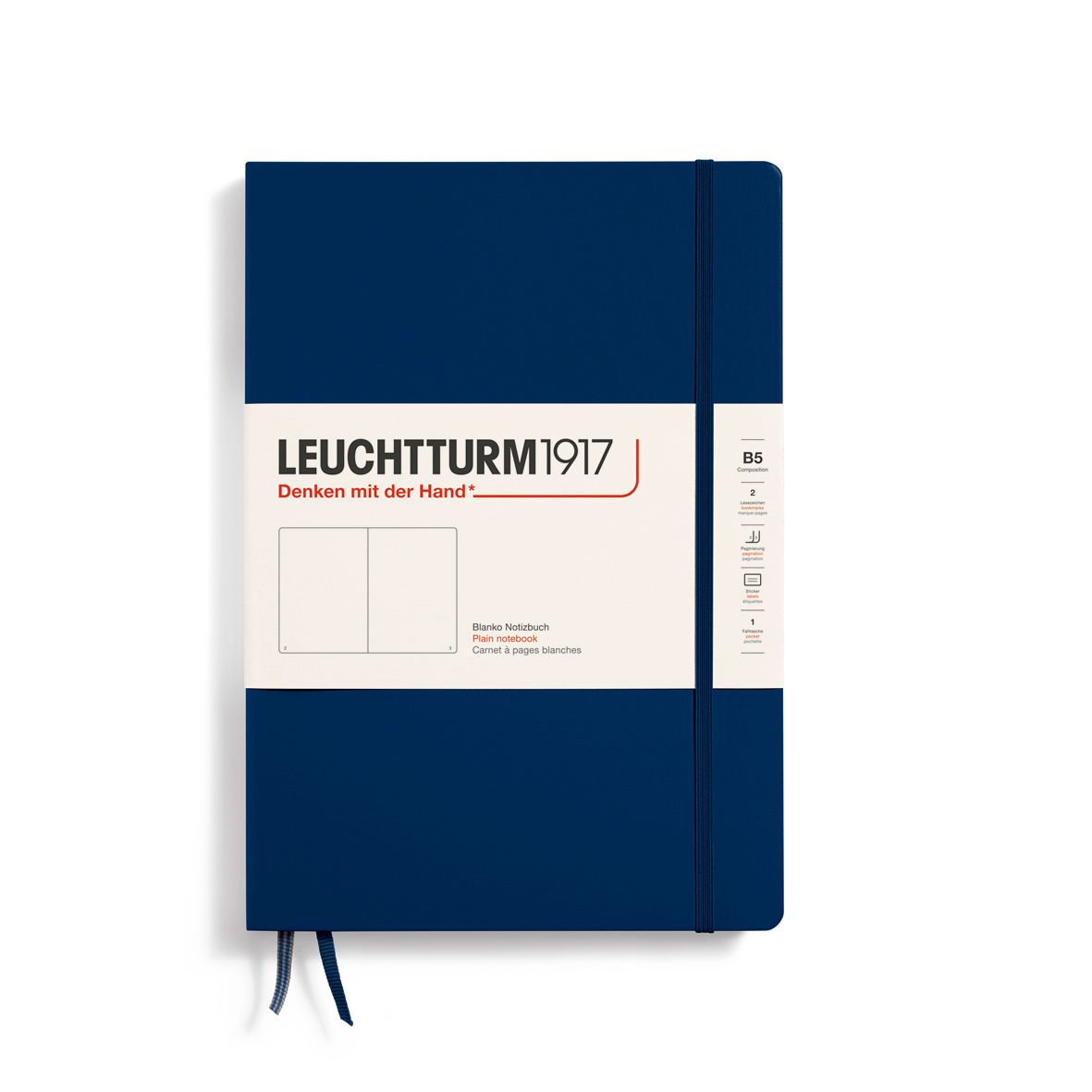 Cuaderno Leuchtturm1917 Composition B5 Tapa Dura, Navy, blanco