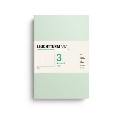 Cuaderno Leuchtturm1917 Jottbook Pur A5 Mint Green, plain