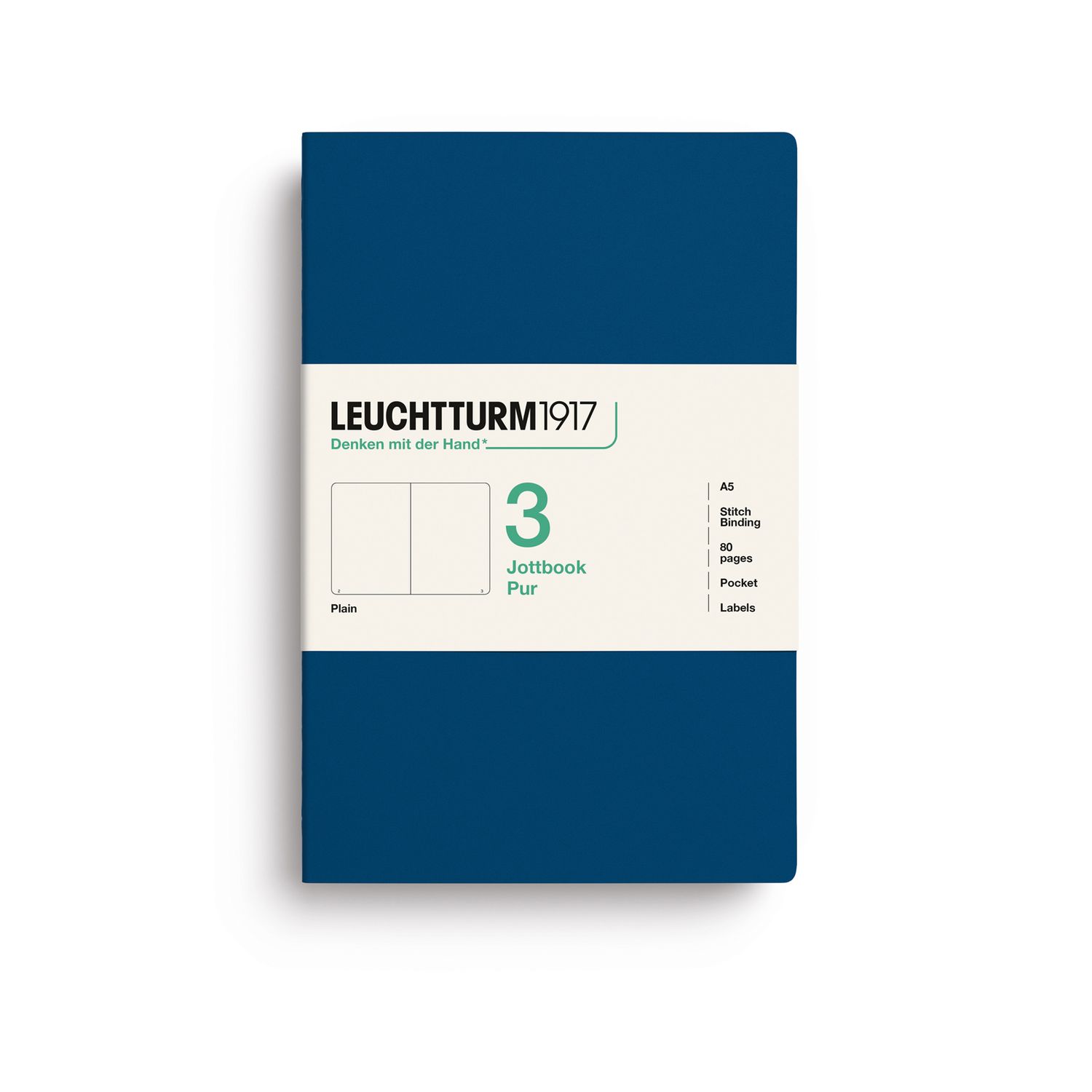 Cuaderno Leuchtturm1917 Jottbook Pur A5 Indigo, plain