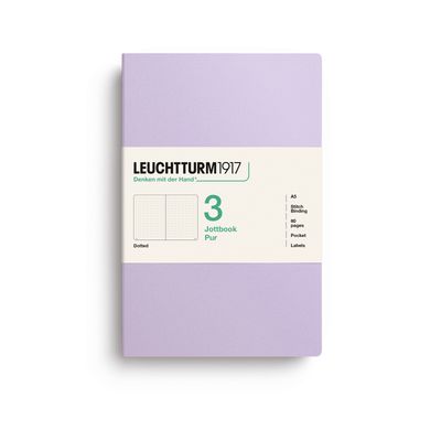 Cuaderno Leuchtturm1917 Jottbook Pur A5 Lilac, puntos