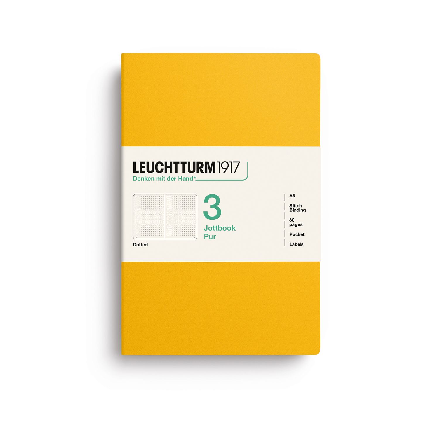 Cuaderno Leuchtturm1917 Jottbook Pur A5 Sunflower, puntos