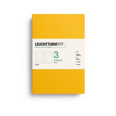Cuaderno Leuchtturm1917 Jottbook Pur A5 Sunflower, puntos