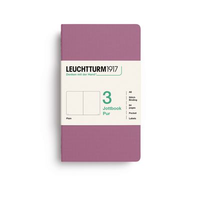 Cuaderno Leuchtturm1917 Jottbook Pur A6 Dusty Rose, plain