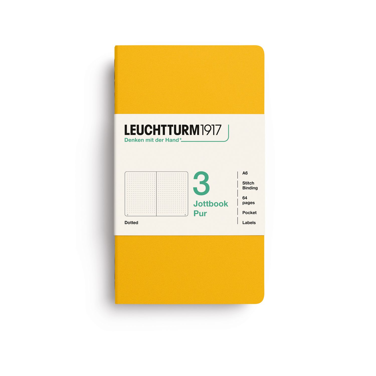 Cuaderno Leuchtturm1917 Jottbook Pur A6 Sunflower, puntos