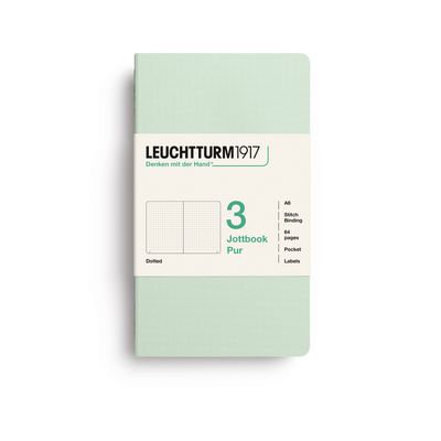 Cuaderno Leuchtturm1917 Jottbook Pur A6 Mint Green, puntos