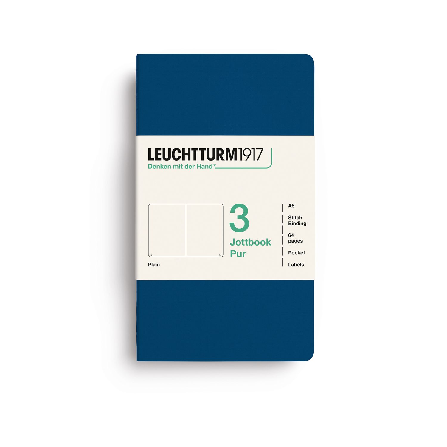 Cuaderno Leuchtturm1917 Jottbook Pur A6 Indigo, plain
