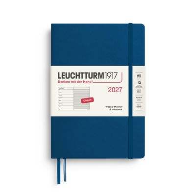 Agenda 2027 Leuchtturm1917 Weekly Planner and Notebook A5, Indigo
