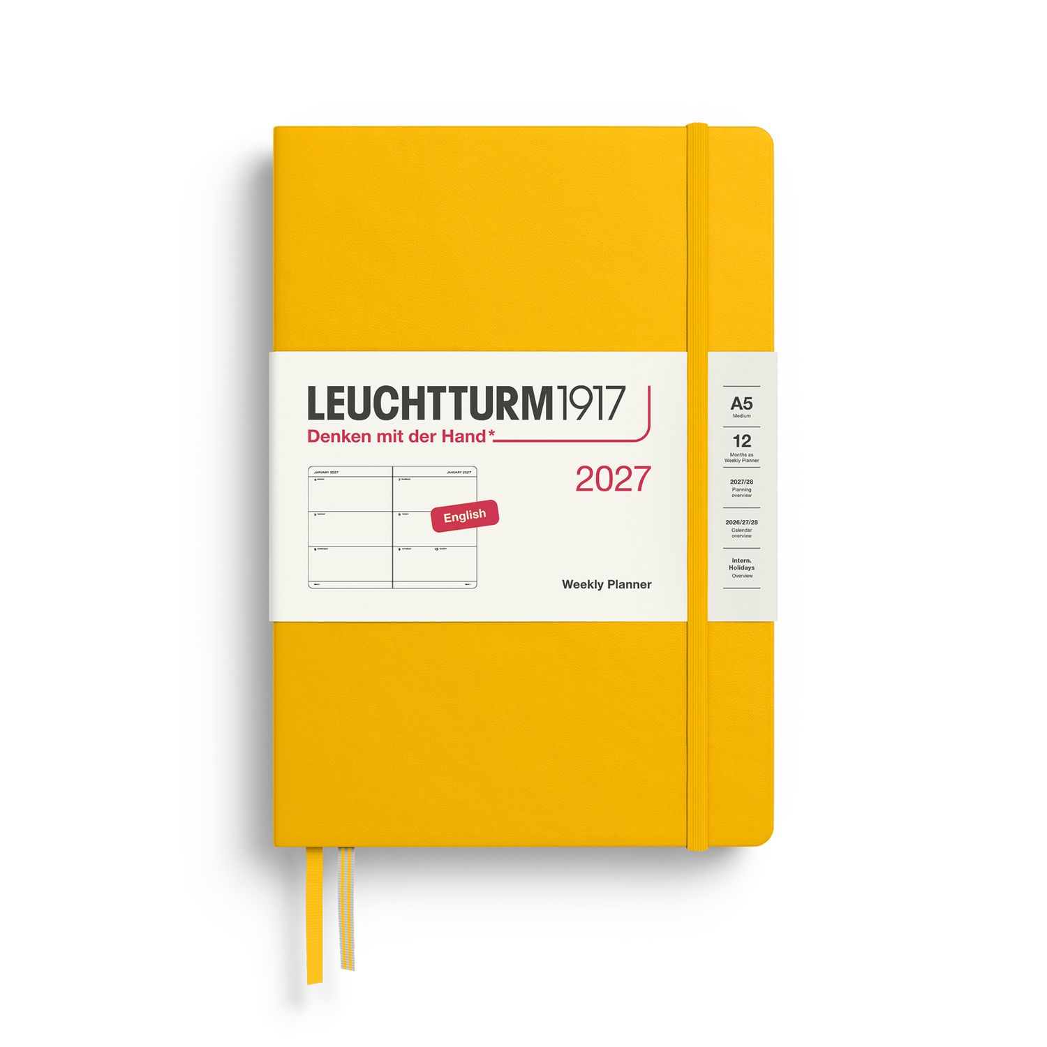 Agenda 2027 Leuchtturm1917 Weekly Planner A5, Sunflower