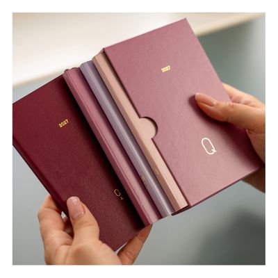 Agenda 2027 Leuchtturm1917 Quarterly Planner, Shades of Rose