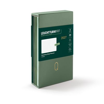 Agenda 2027 Leuchtturm1917 Quarterly Planner, Shades of Green